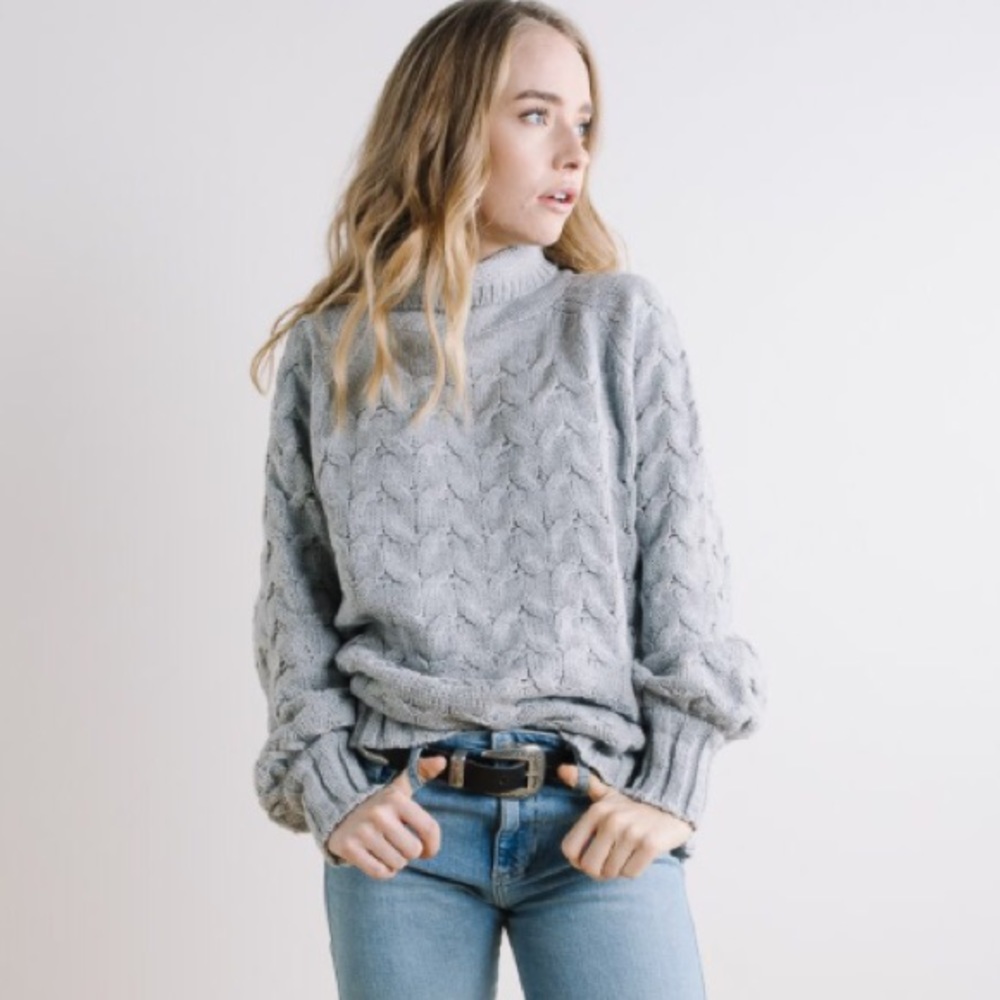 Mockneck knit sweater